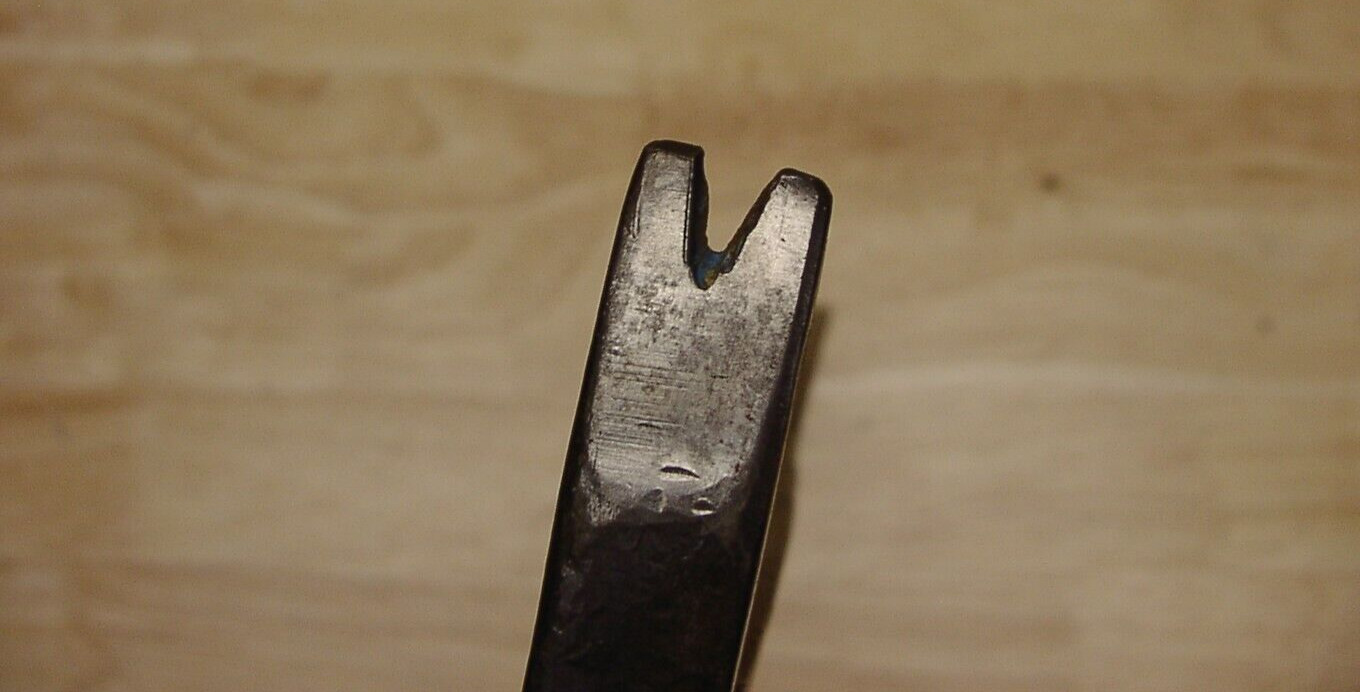 Vntg All Steel Handmade Straight Claw Tack Hammer,1lb.0.8oz,34-11/16″ Head,Crude