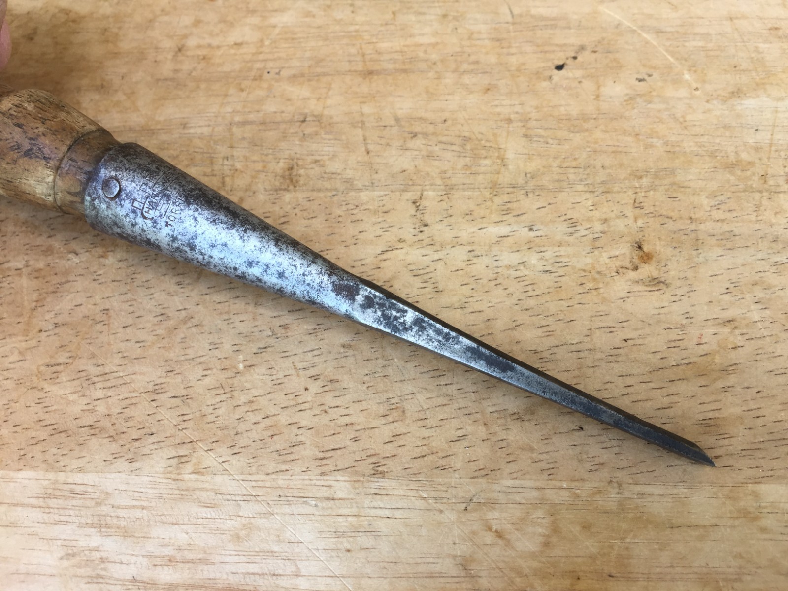 Union Hardware Torrington, CT Steel Chisel 8.25″ x 1/4″ Edge Primitive Wood Tool