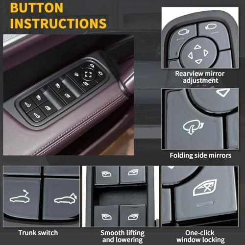 Driver-Side Power Window Switch (971959858C) – Fits Porsche Cayenne 2018-2022…