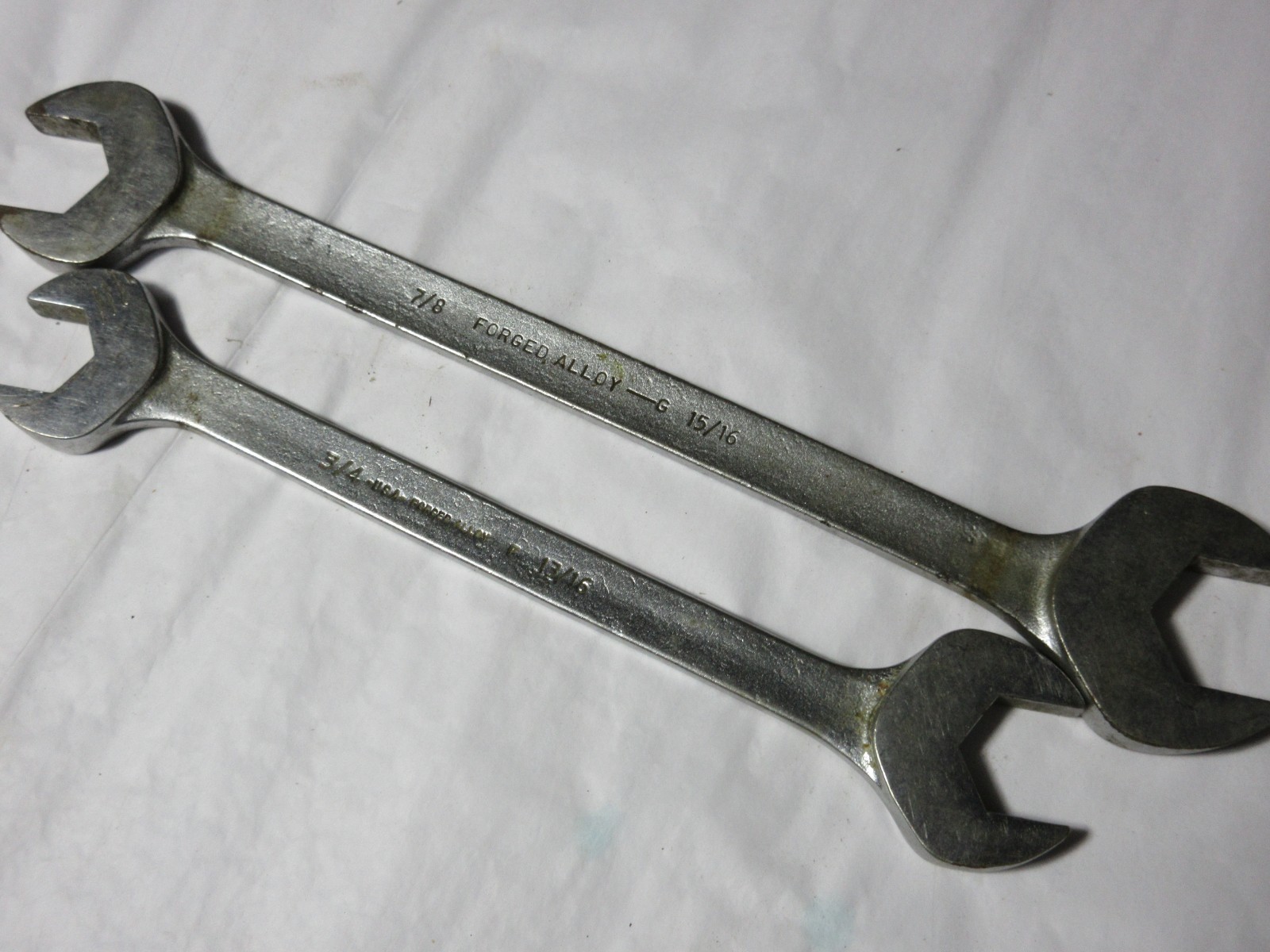 2 VINTAGE WRIGHT OPEN END WRENCH SET 3/4″ 7/8″