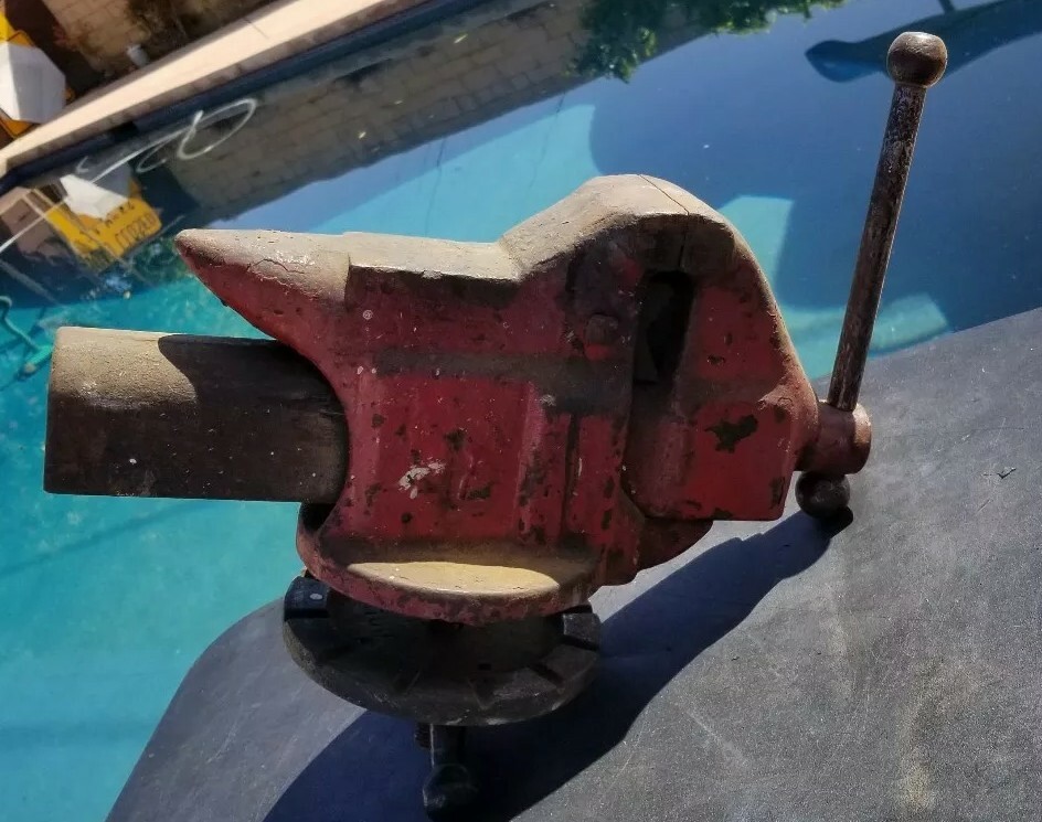 Vintage Hollands K 3-1/2 Jaws Vise Rare Erie, PA USA Metalworking Blacksmith