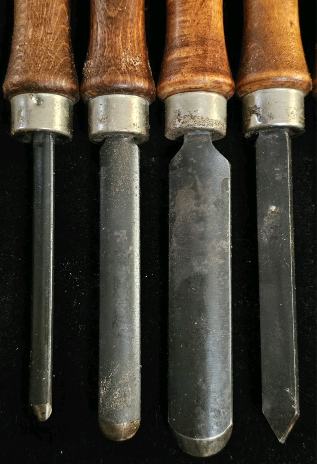 Set of 8 Vintage Craftsman High Speed Steel Wood Turning Chisels 14-15″ & Case