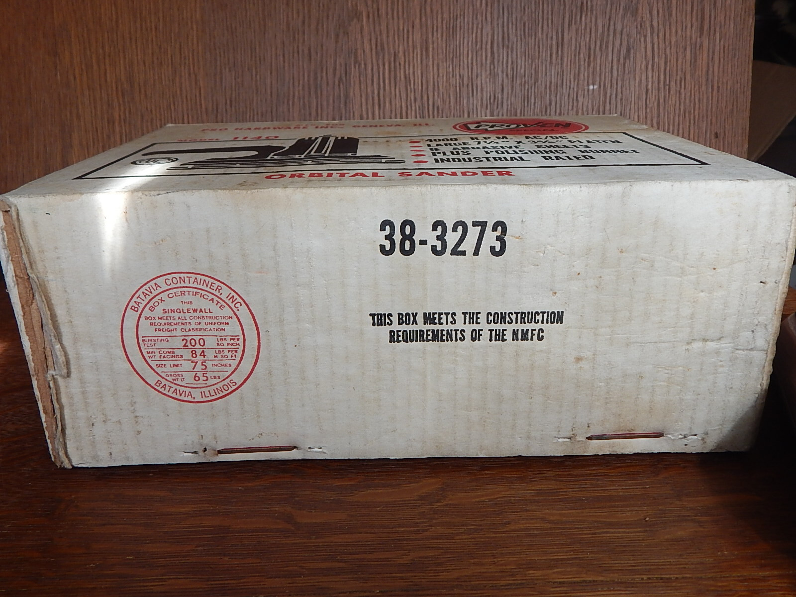 1952 Orbital Sander Proven Special Model 1140 Patented 1952 With Original Box