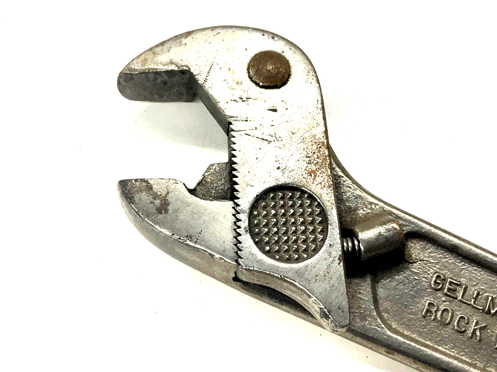 VINTAGE 1923 PAT. GELLMAN CORP. 9” POLLY ADJUSTABLE WRENCH, No. 91