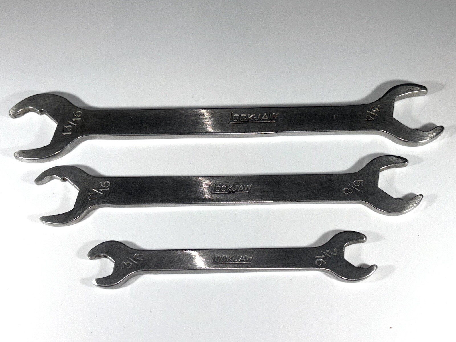 Vintage Lockjaw Stainless Steel Wrenches. Set of 3. USA. US Pat #3785226