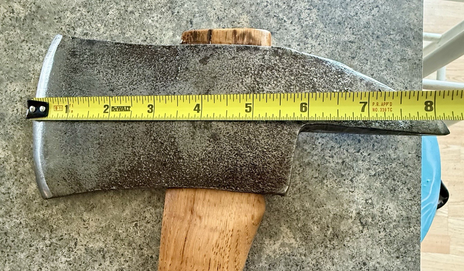 Vintage Collins? Bus/Fire Axe On A Curly Hickory Kelly Wood Slasher Handle READ!