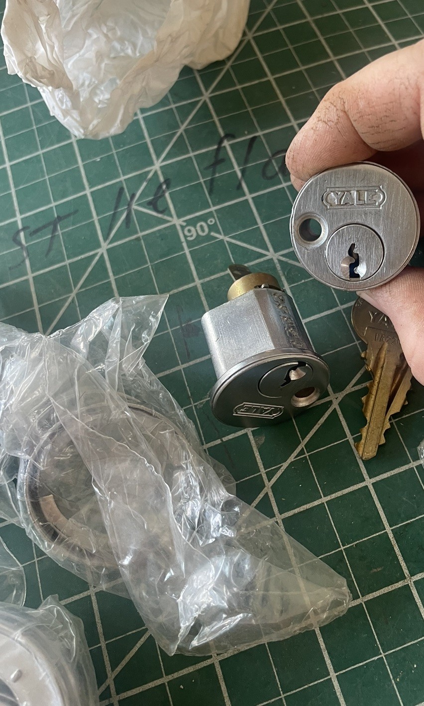 Retro Vintage Yale Double Sided Deadbolt New Old Stock Nickle Brass Locksmith