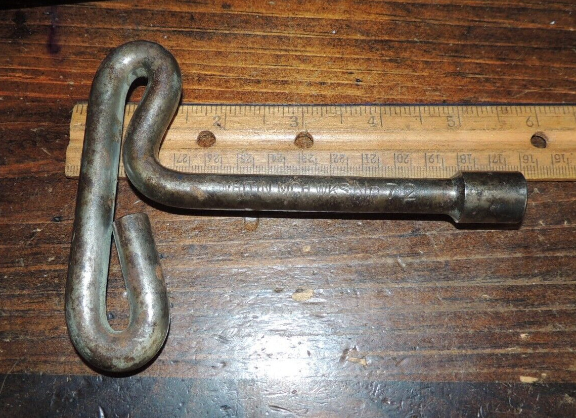 3/8″ WALDEN WORCESTER T-HANDLE WRENCH, No. 72, WHITIN MACHINE WORKS Whitinsville