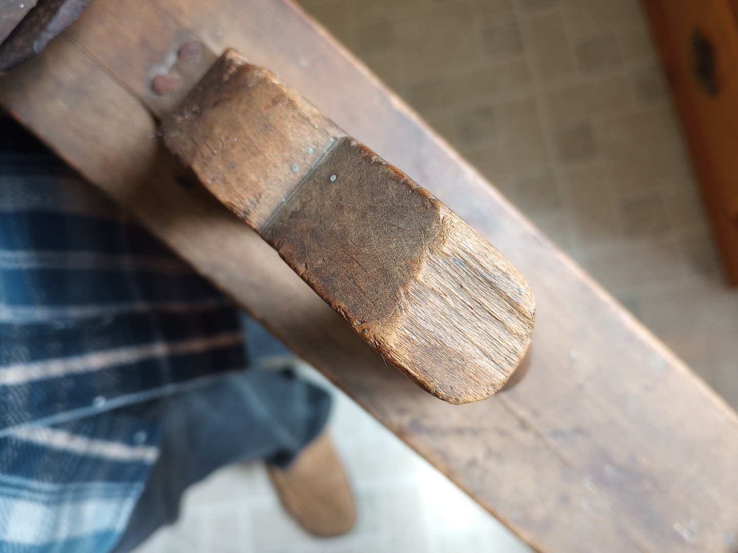 Vintage J.Kellogg 22 In Wood Planer Amherst MA, Blade Stamped Humphrey MFG Used