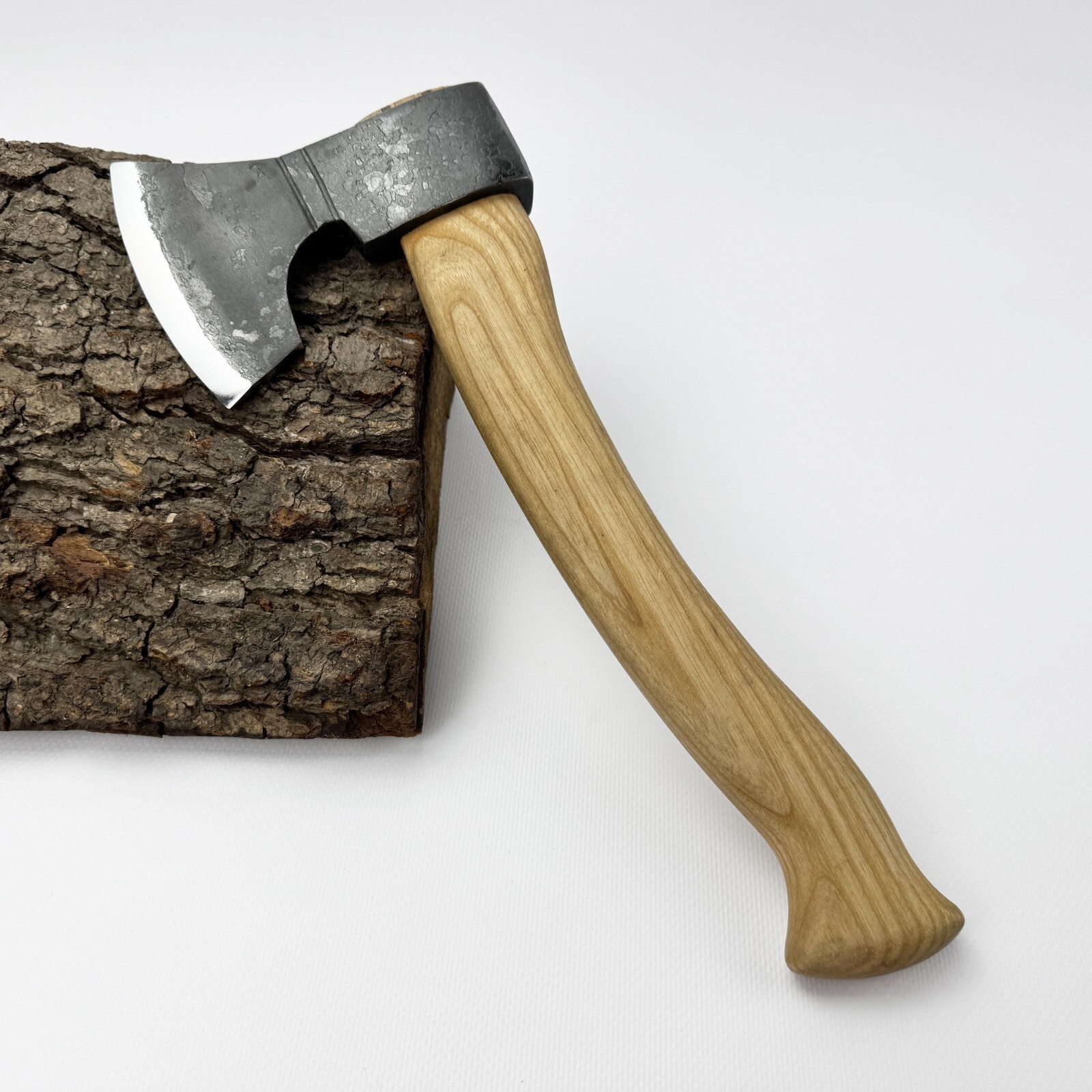 Hand-Forged Carving Axe – 52100 Steel Blade, Ash Handle, Gift for Carpenter