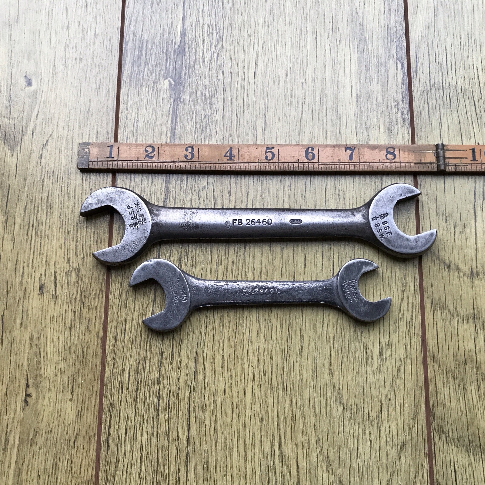 2 Vintage King Dick FB Bentley , Rolls Royce Tool Kit Spanners Whitworth.