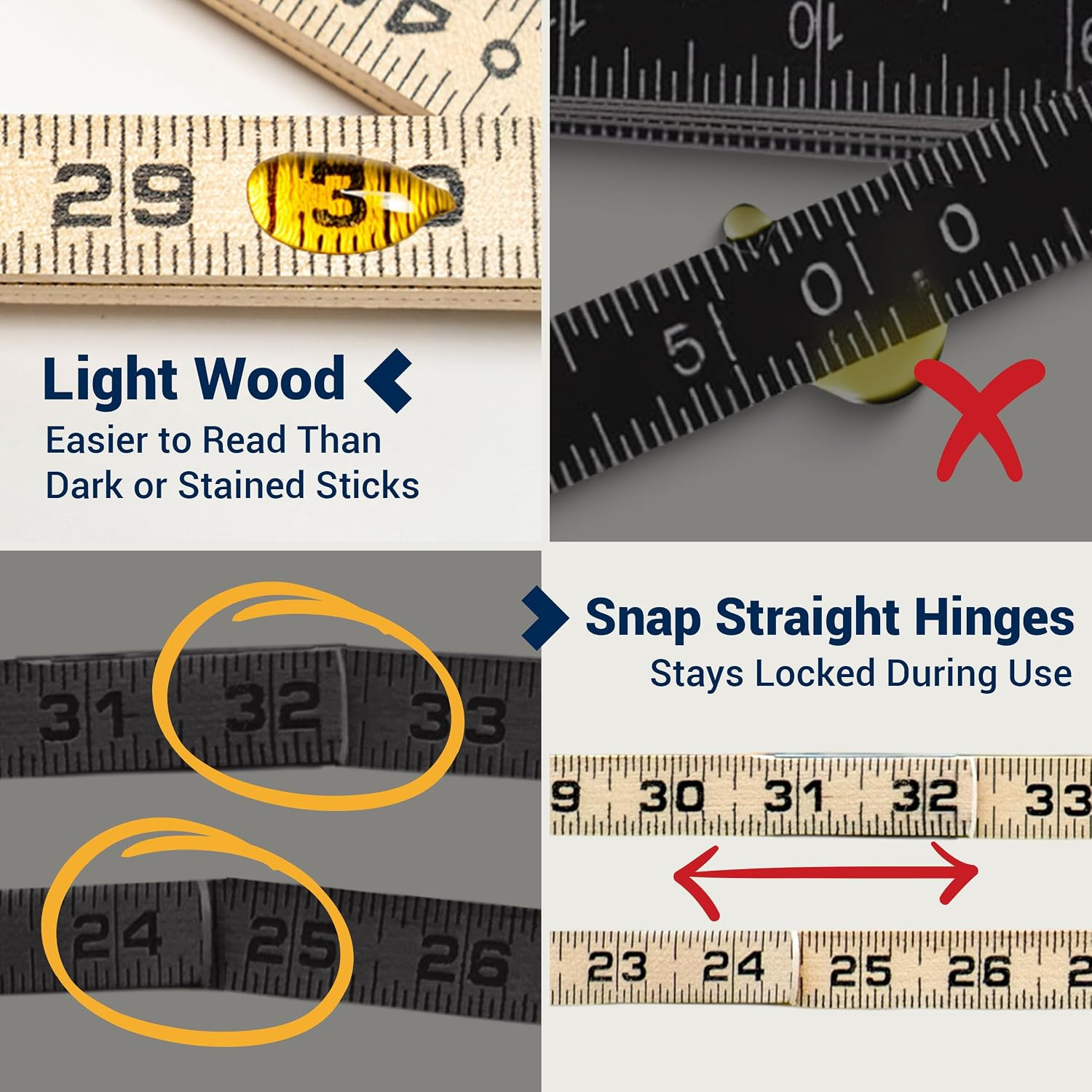 Folding Oil Tank Measuring Stick | Snap-Straight Heating Fuel Oil Tank Gauge 275