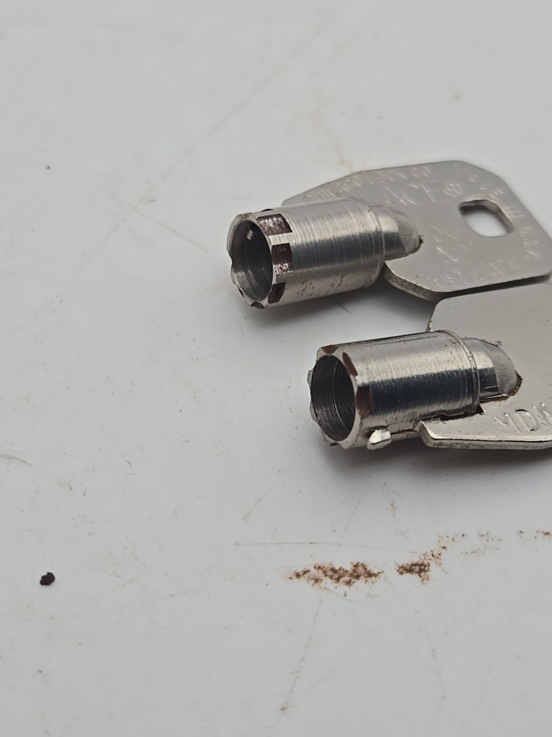 2pc – Chicago Lock ACE Barrel Tubular Cam Lock Key MDK4965 Vending Laundry (5E3)