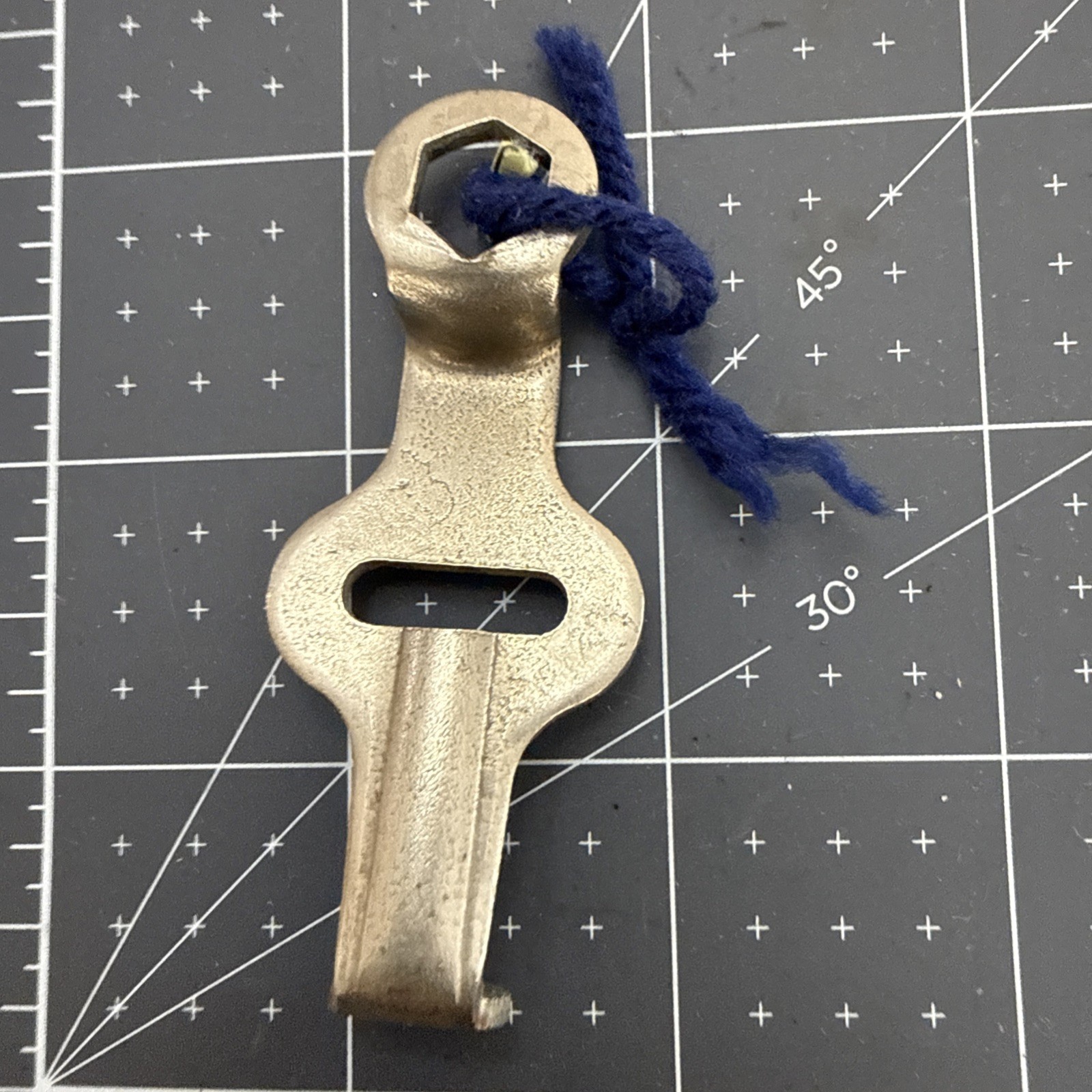 VINTAGE DRUM ROLLER SKATE KEY MULTI TOOL HEX BOLT HEAD 6 SIDED SQUARE DRIVE