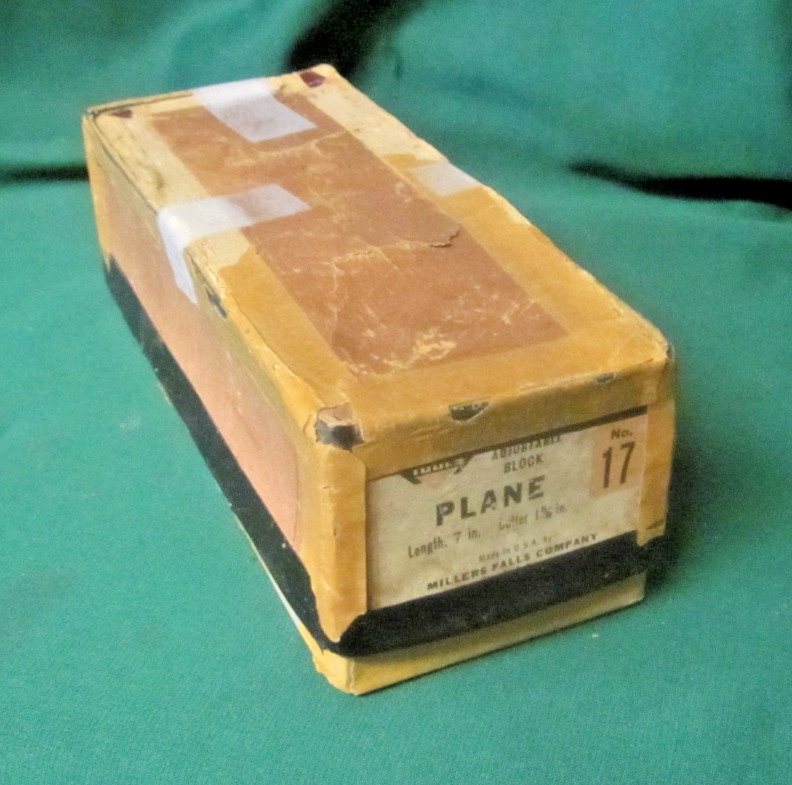 Vintage MILLERS FALLS No. 17 Block Plane Made in USA Woodworking Tool 7” Og. Box