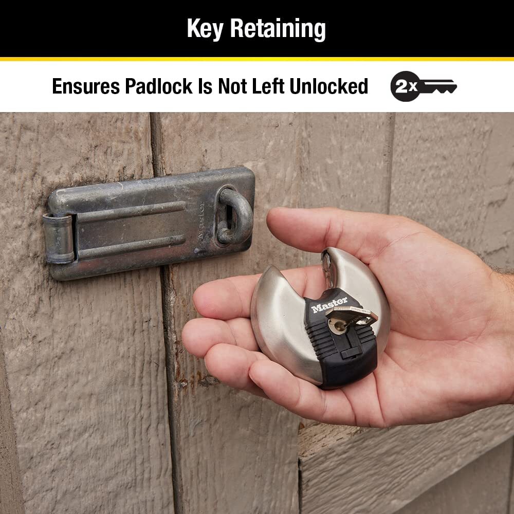 Keyed Alike Silver Padlock Maximum Security Indoor Outdoor Lock with Key