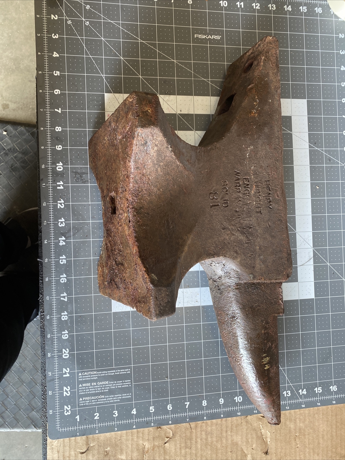 Rare 81 lb. Henry ( Peter) WRIGHT ANVIL BLACKSMITH ANVIL (n44