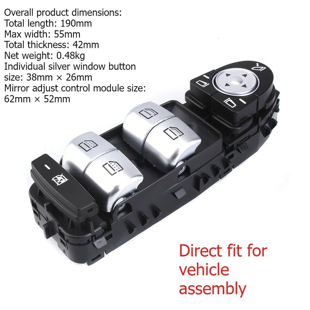 Replacement Master Window Switch fits Mercedes S-Class W222 Interior Upgrade