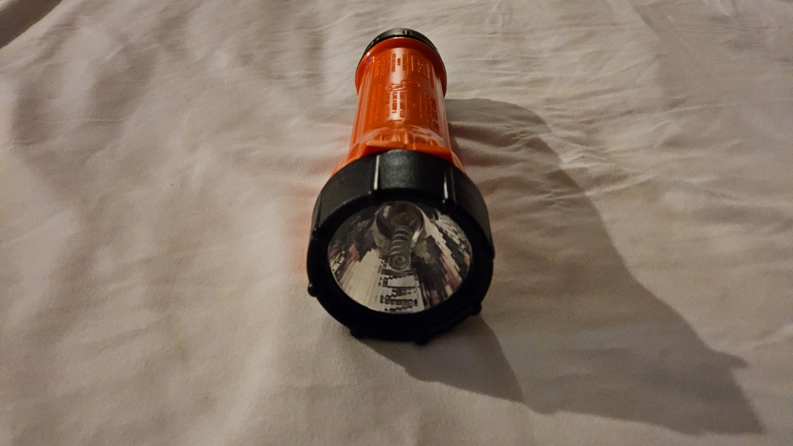 Vintage Bright Star 2117 Orange Flashlight