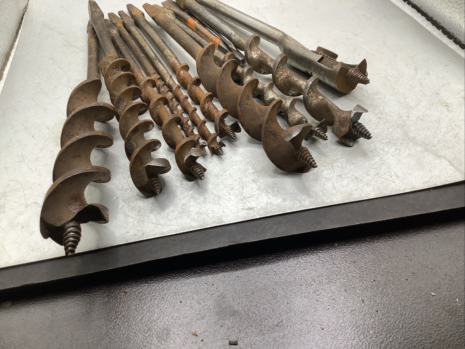 (12) Vintage Brace Auger Bits IRWIN MILLERS FALLS CRAFTSMAN SNELL PEXTO