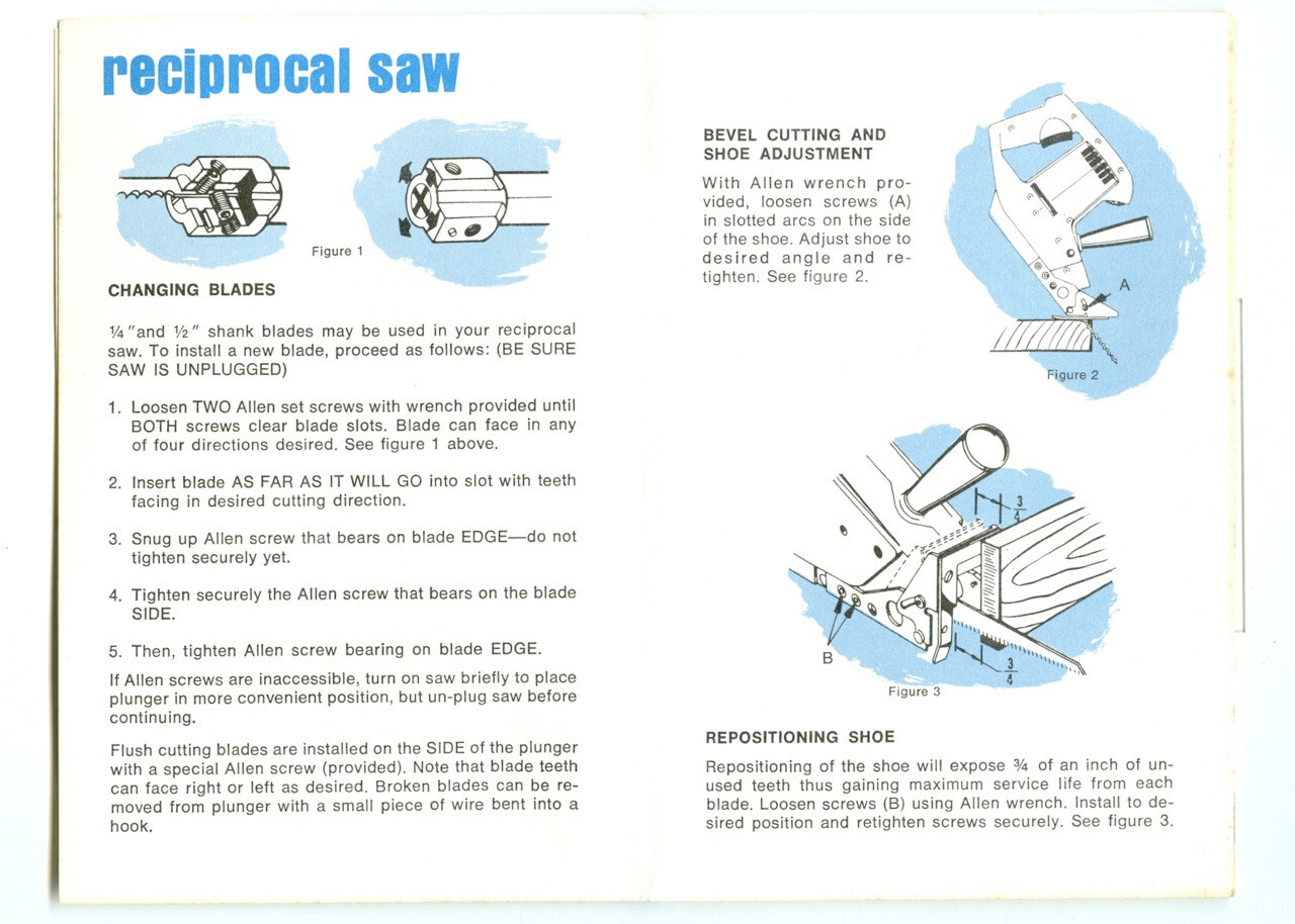 Vintage 1960s E.J. Korvette CRAFT KING DELUXE POWER TOOLS Instructions Pamphlet!