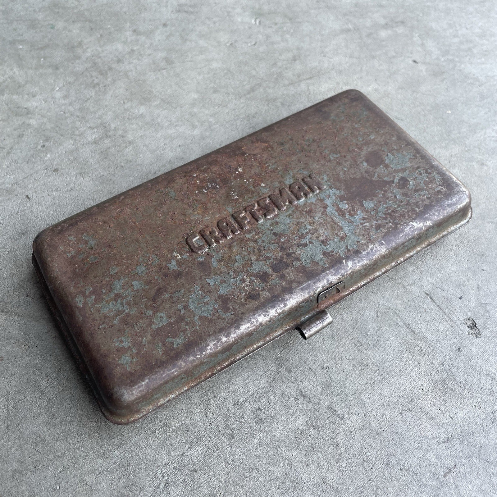 Vintage Craftsman V Series 1/4″ Socket Set Metal Case Tin (Case ONLY)