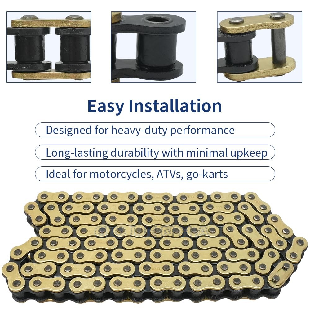 GOLKNHA 428H Drive Chain 132 Link with 6pcs Connecting Master 132