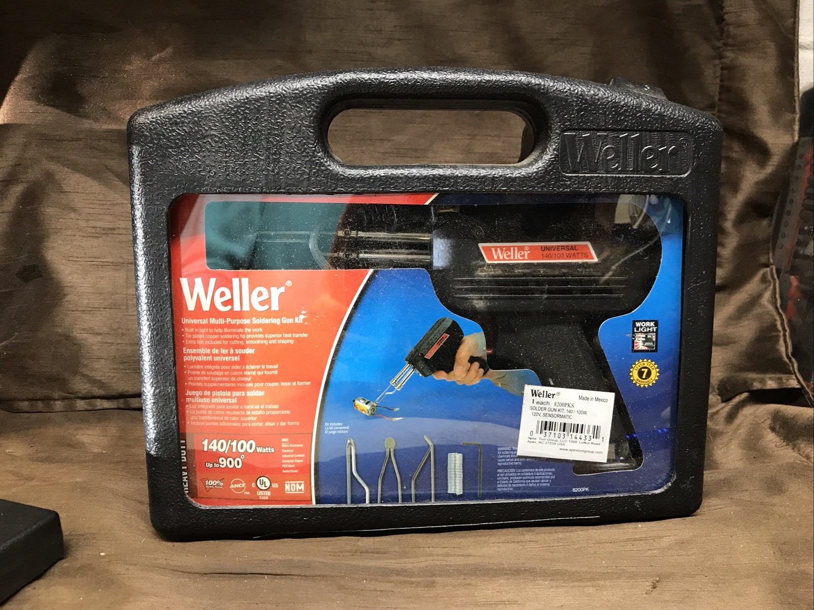 Vintage WELLER 8200 PK Soldering Kit Dual Heat 100 140 Watts In Case