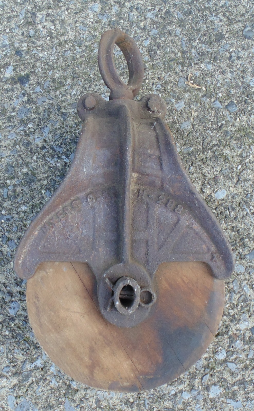 Meyers Vintage Rope/Barn Pulley H-298 6″ Nice Patina!