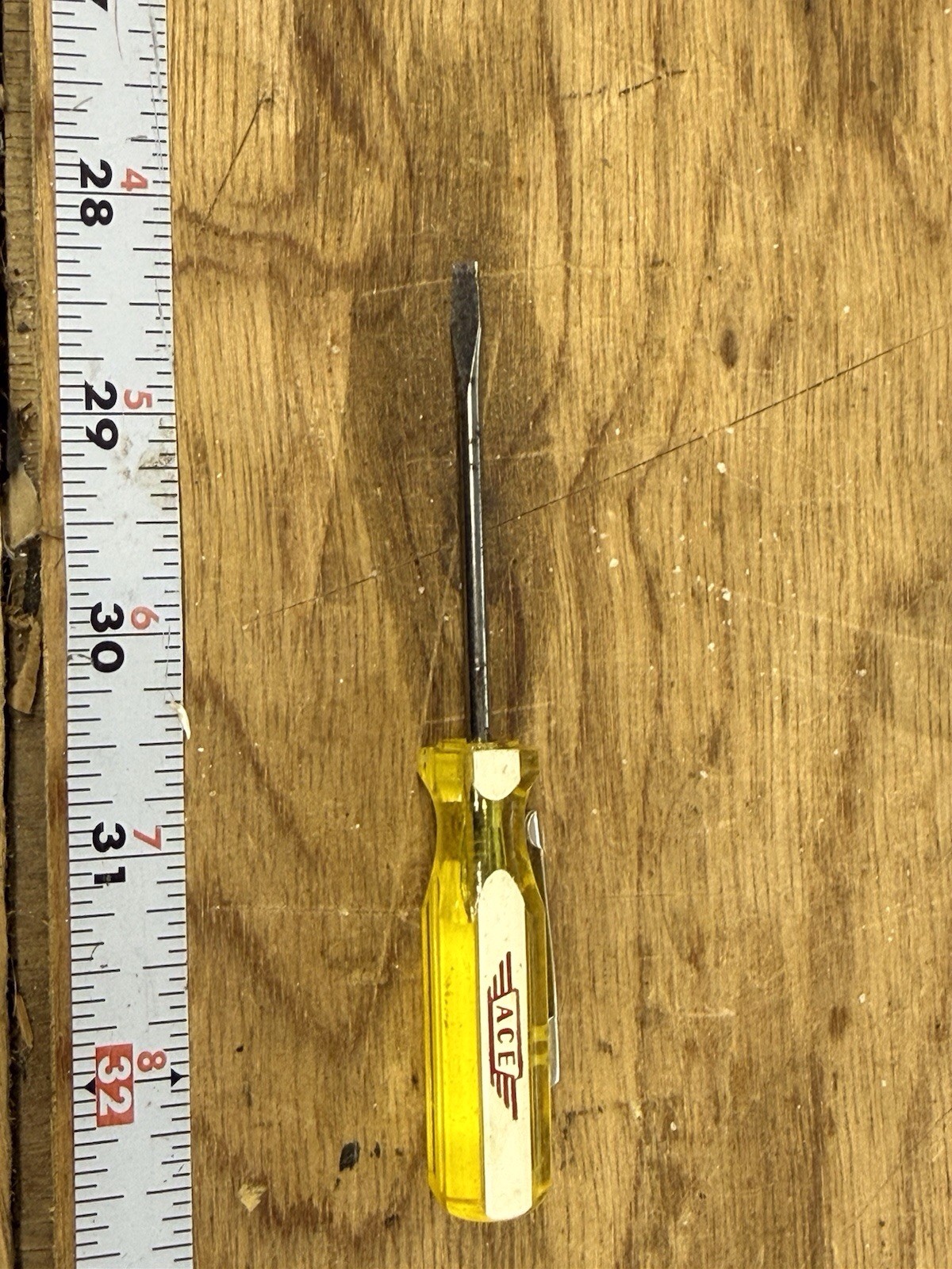 Vintage ACE #24834 Mini Pocket Clip Screwdriver In Excellent Condition USA