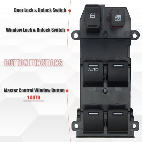 35750-SWA-K01 Master Power Window Switch Driver Side Compatible with CR-V 2007
