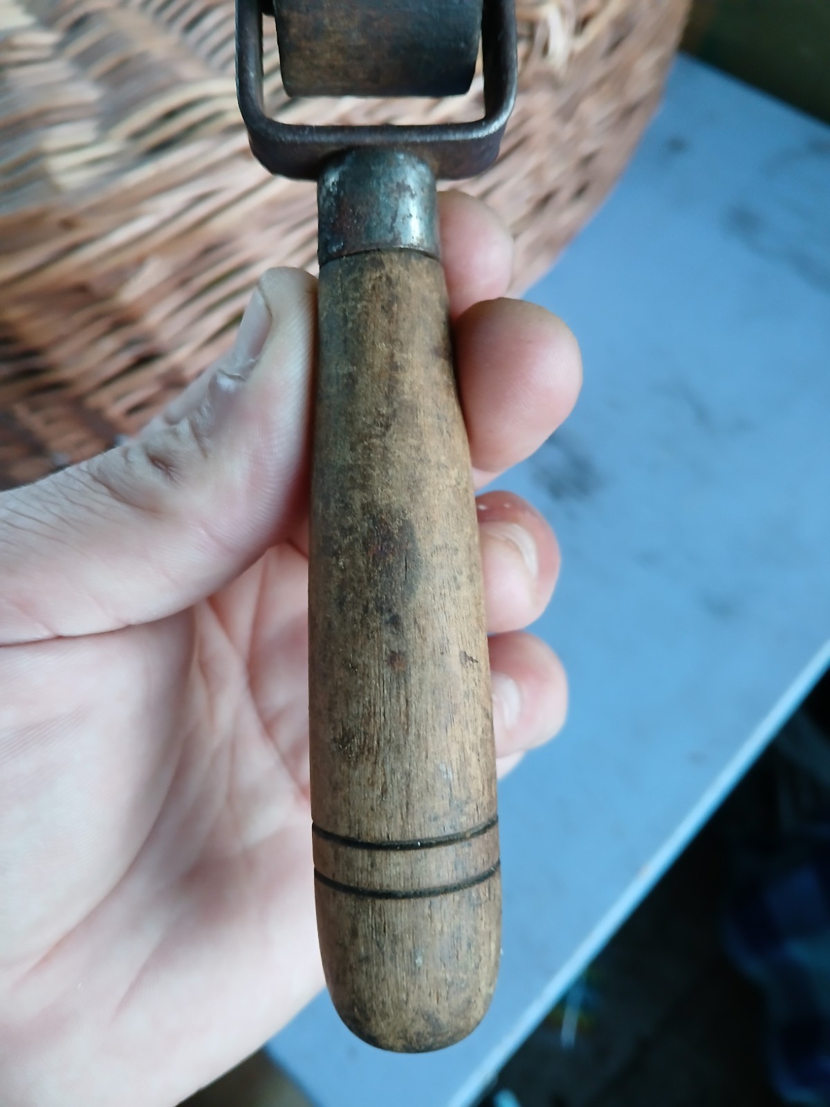 Vintage Ridgely Wood Wallpaper Seam Roller Antique Hand Press Tool Leather Craft