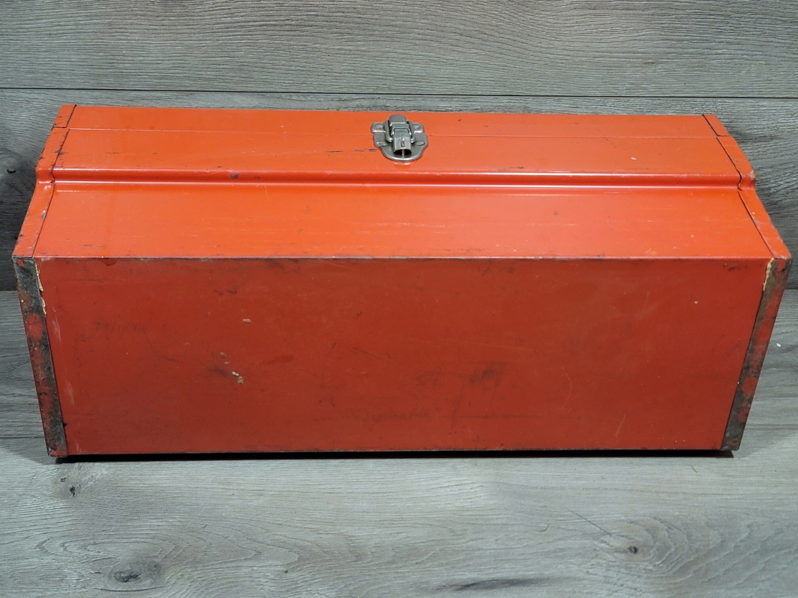Vtg 60s-70s Dodge Mopar Scat Pack Metal Toolbox with Tray Original Red