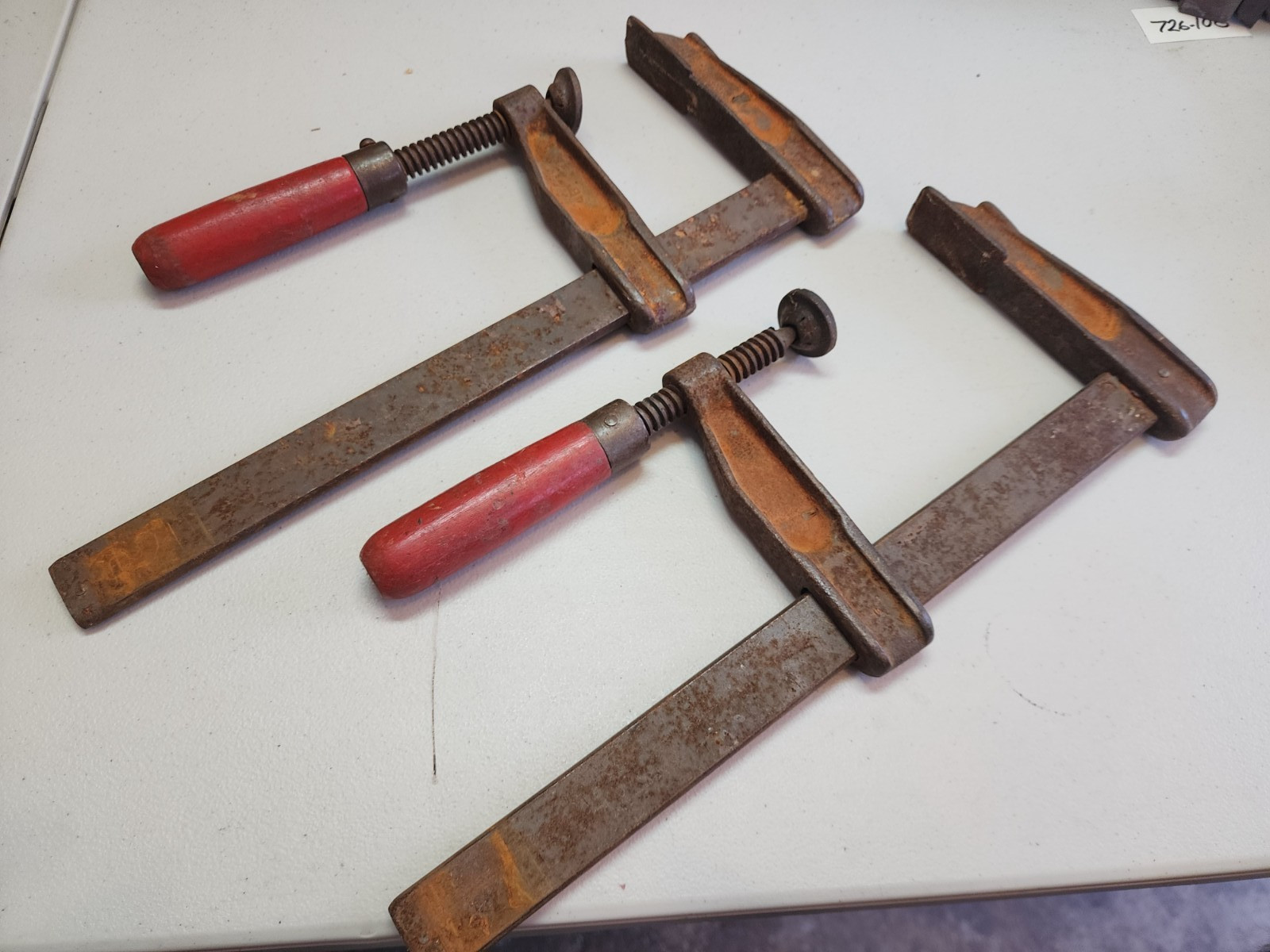 Pair of Vtg WETZLER CLAMP CO., NY, USA Sliding Bar Clamp No. 412, 12″ Open