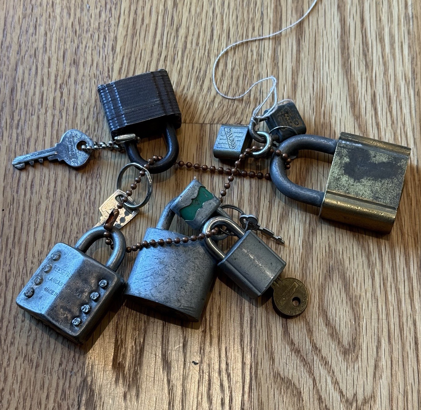 Vintage Padlock Lot Yale Corbin Wilson Bohannan Reese Lock Co Keys Included