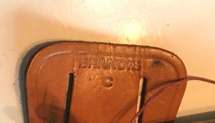 BRASS DIETZGEN PLUMB BOB W STRING + BRANDIS (C) LEATHER HOLDER