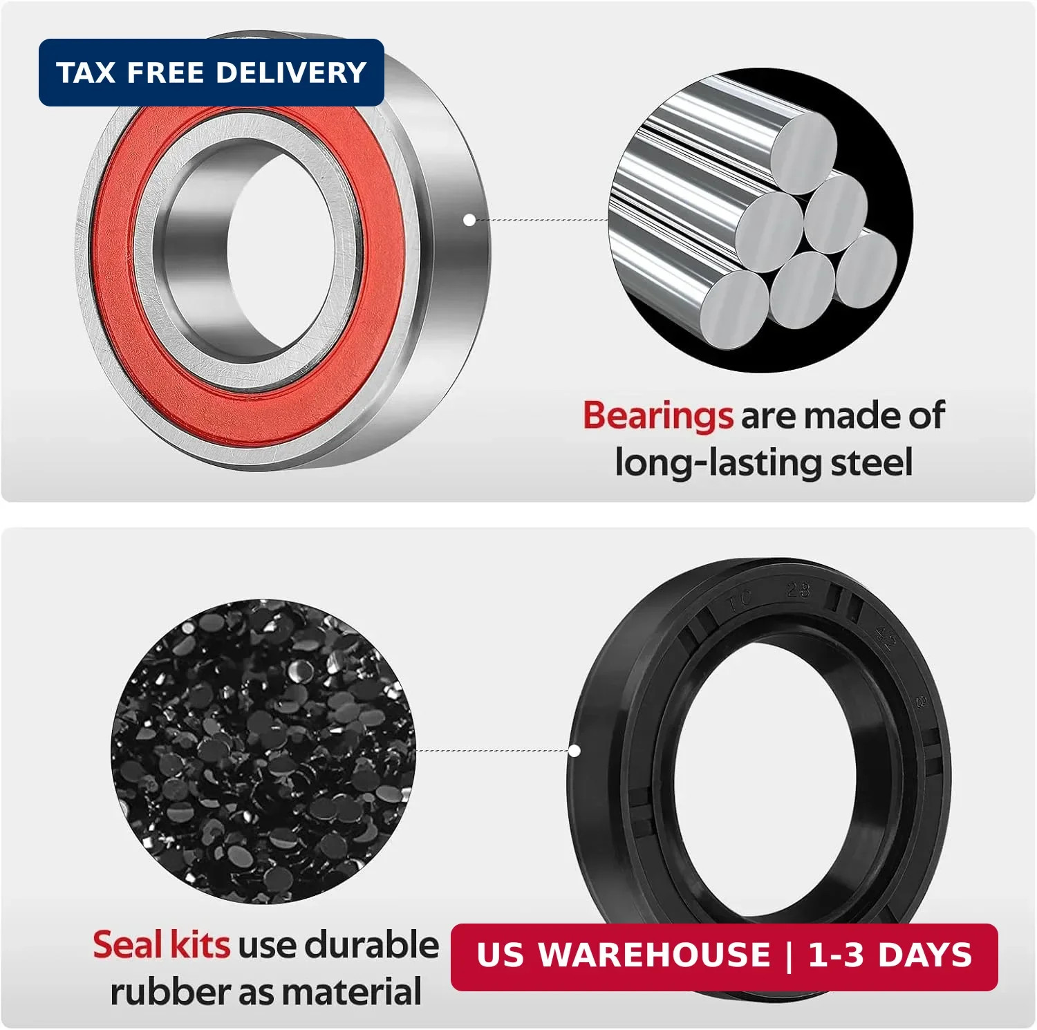 Front Wheel Hub Bearings Seals for Recon 250 TRX250 1997-2022 Rancher 350 2×4