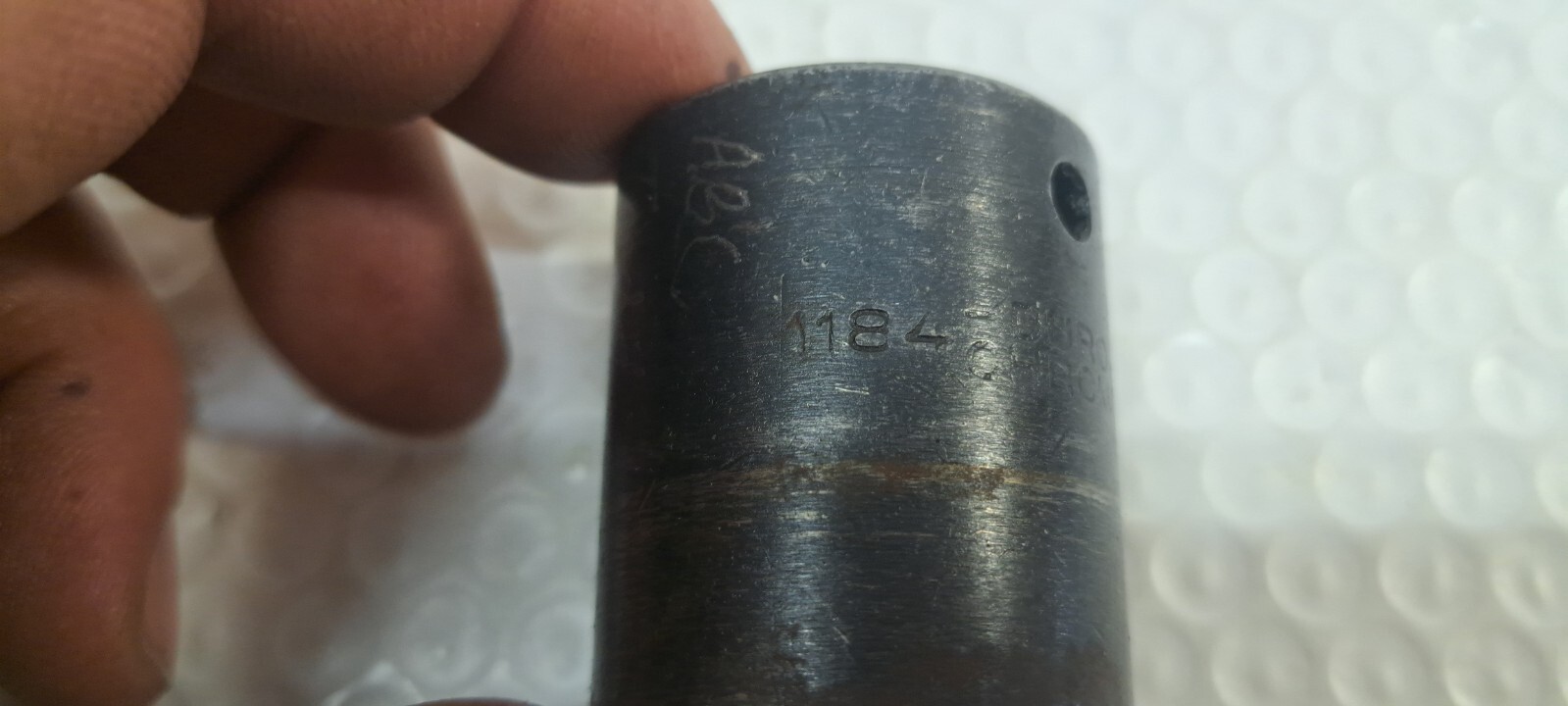 Vintage Duro Chrome Impact socket No. 1184 — 1-1/16” x 1/2” Drive engraved