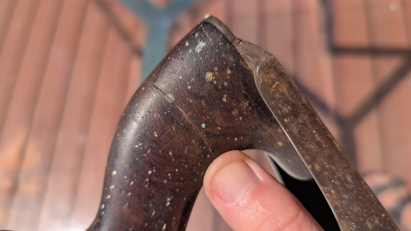 Vintage Stanley Wood Plane W/ RARE Erik Anton Berg Cutter Blade SKARK LOGO