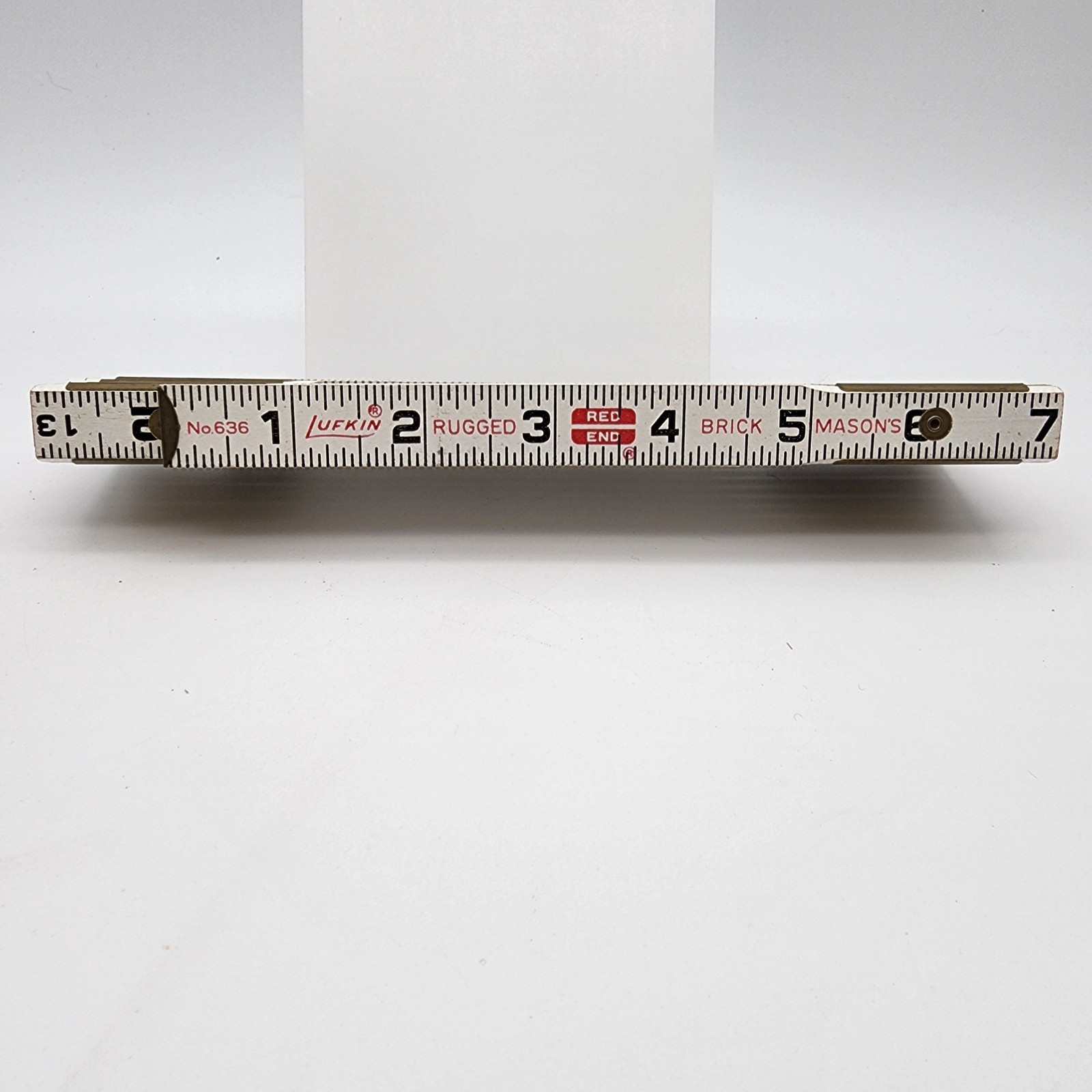 Lufkin No 636 Rugged Red End Brick Mason’s 72″ Wood Folding Ruler STATESVILLE BR