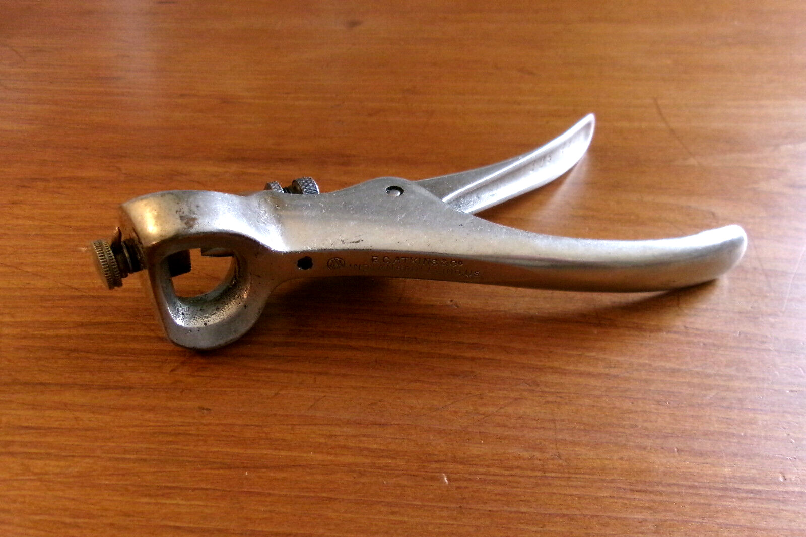 ANTIQUE ~ E. C. ATKINS & Co. ~ SAW SET, ADJUSTABLE TOOTH SETTER ~ Patent 1908