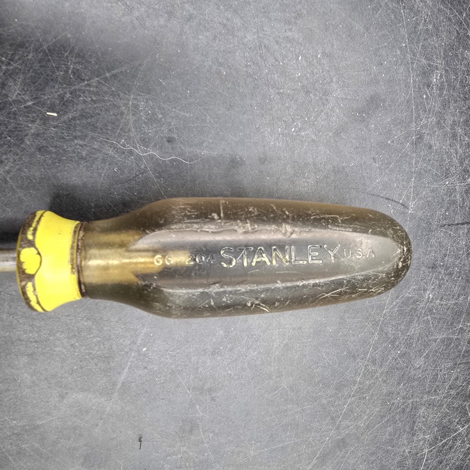 Stanley 66-204 Workmaster Screwdriver Vintage 8″ overall 4” Slotted Flat USA