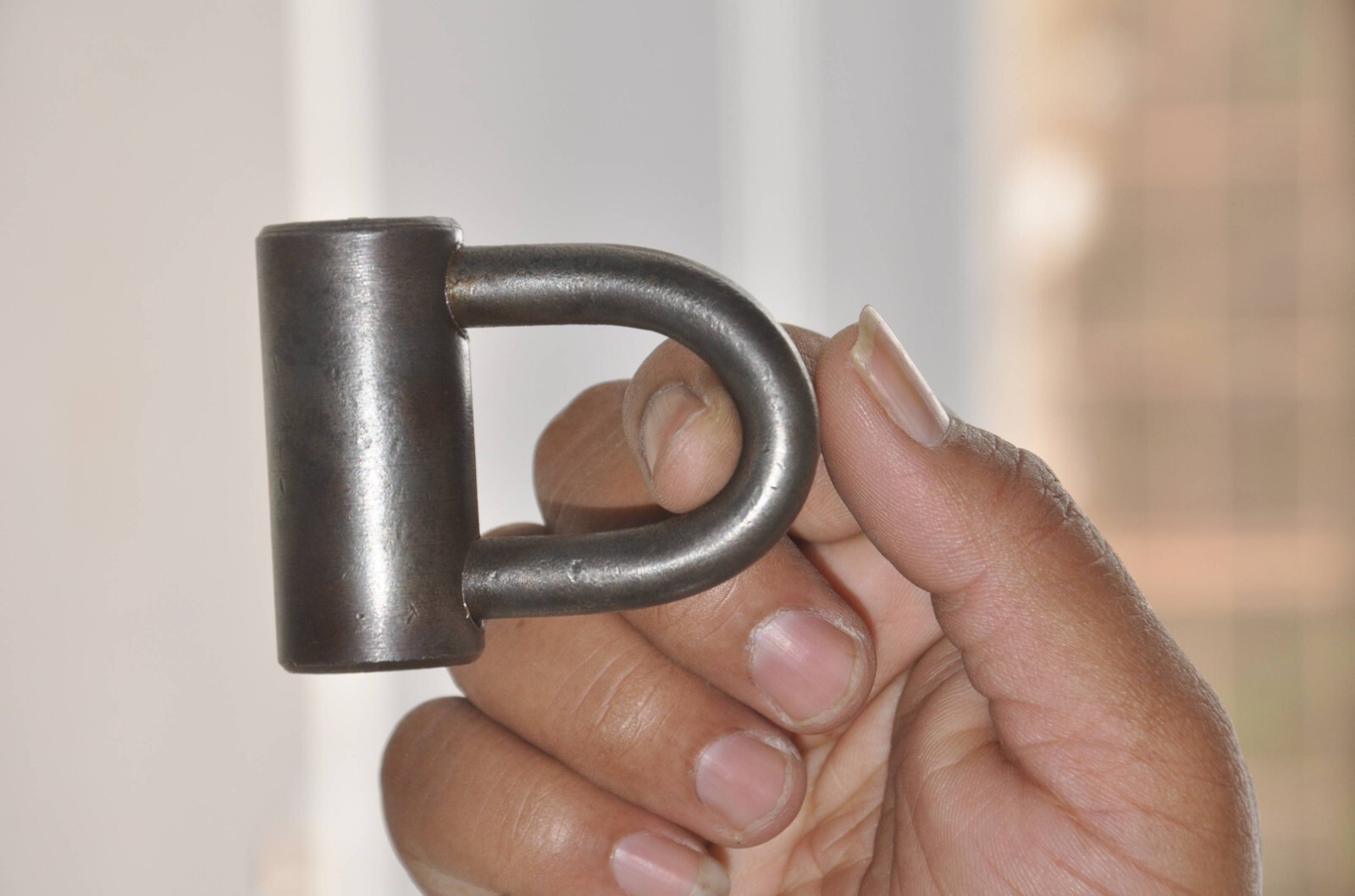 Vintage Iron Handcarfted Unique Shape Screw System Padlock