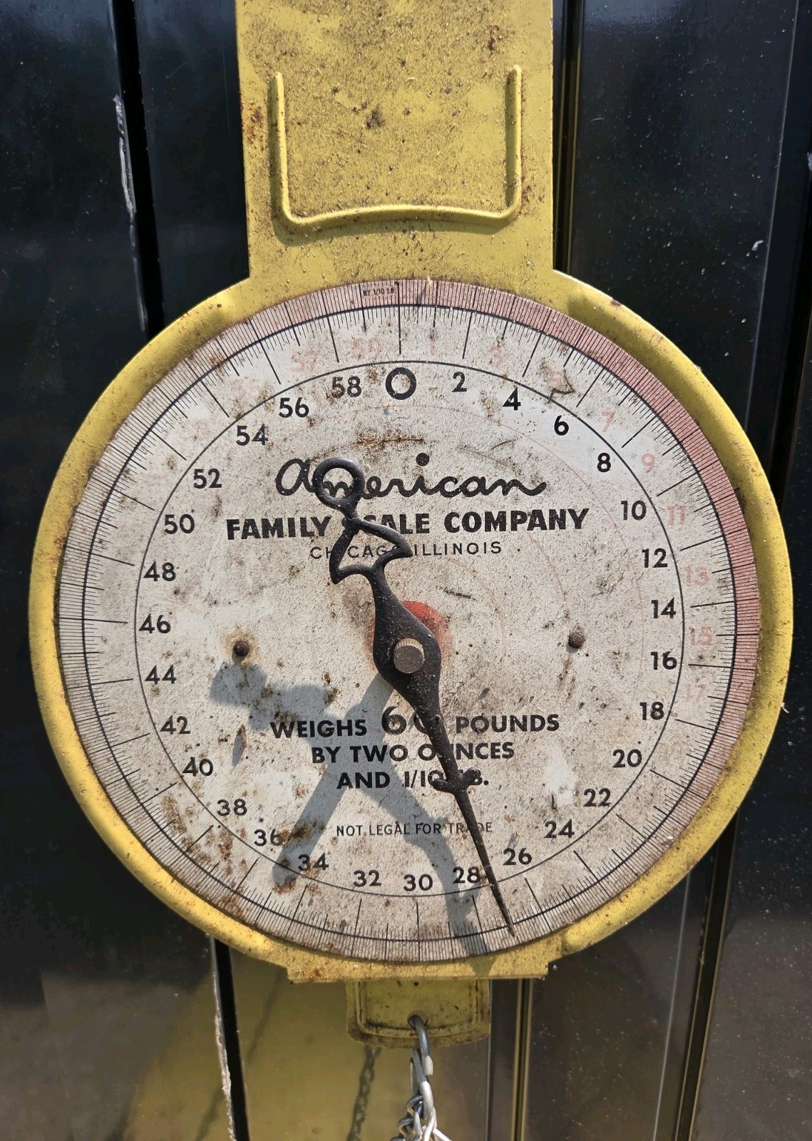Vintage American Family Scale Company 60lb Hanging Scale With Basket