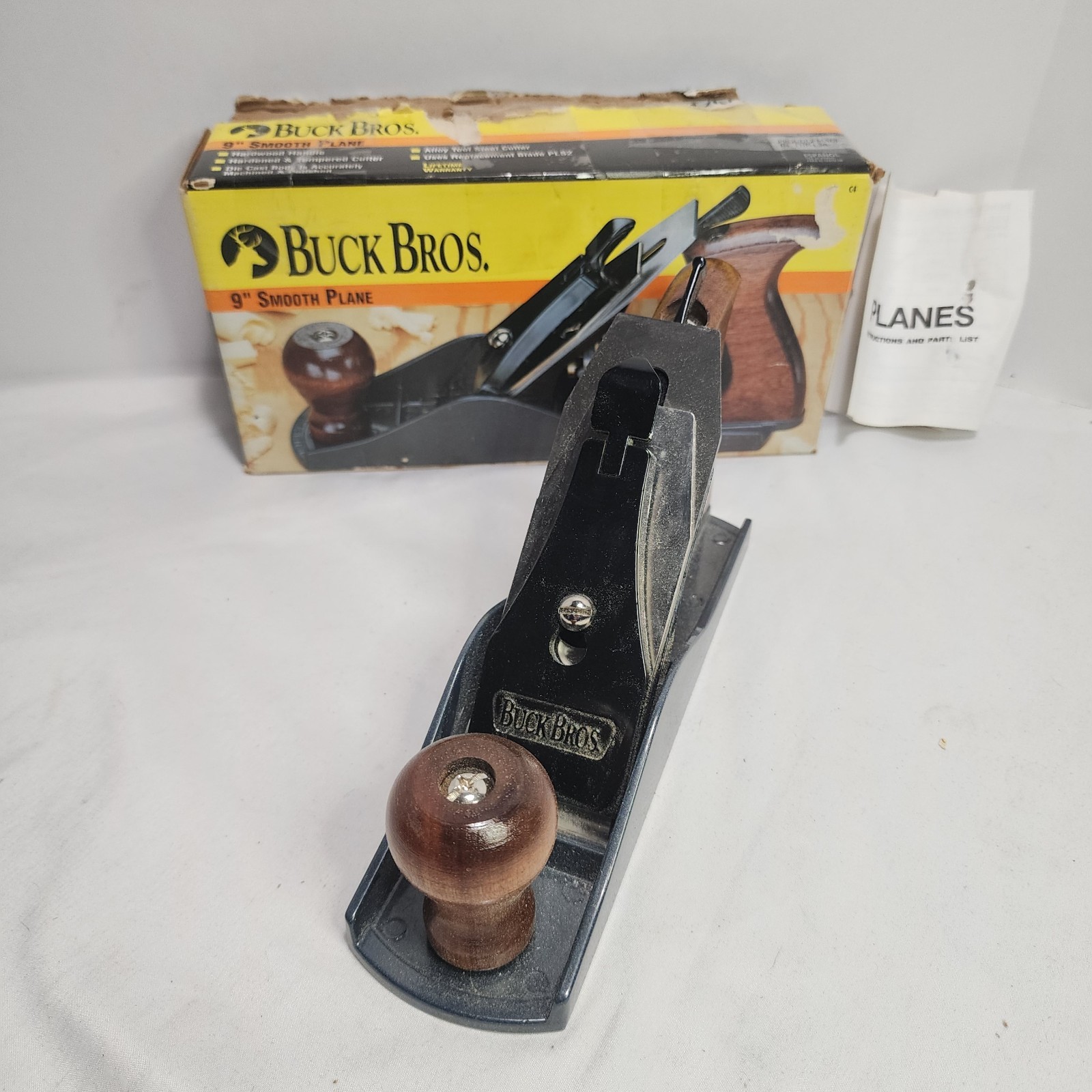 BUCK BROS. 9″ Bench SMOOTH Plane Wood Shave Hand Planer Woodworking Tool – NEW