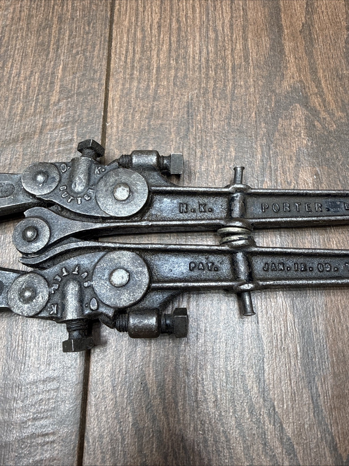 Vintage HKP Porter 14 Inch Bolt Cutter No. 0 Clipper Cut Tool Boston Mass