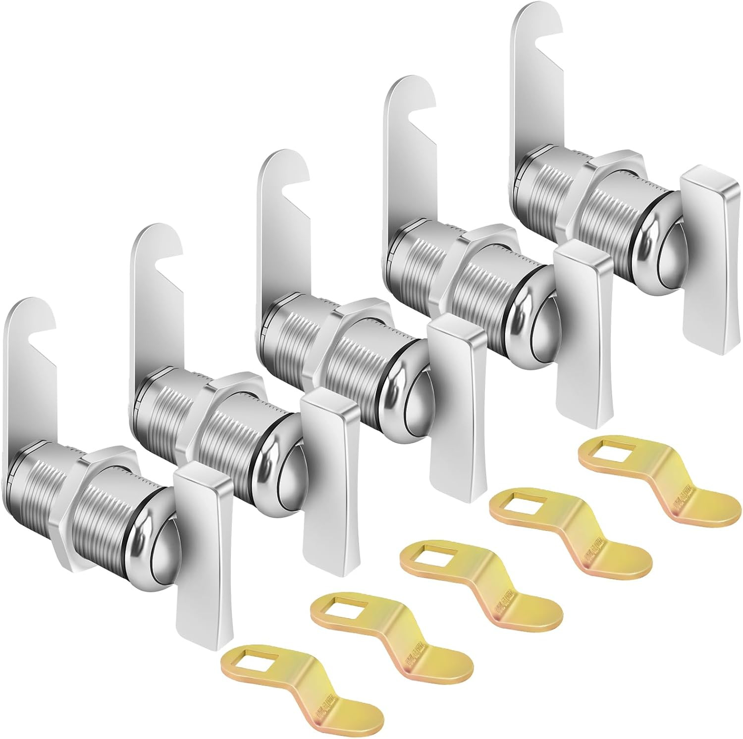 Thumb Operated Offset Cam Lock, 1-3/8” RV Storage Locks 5PCS Cabinet Locks 5PCS