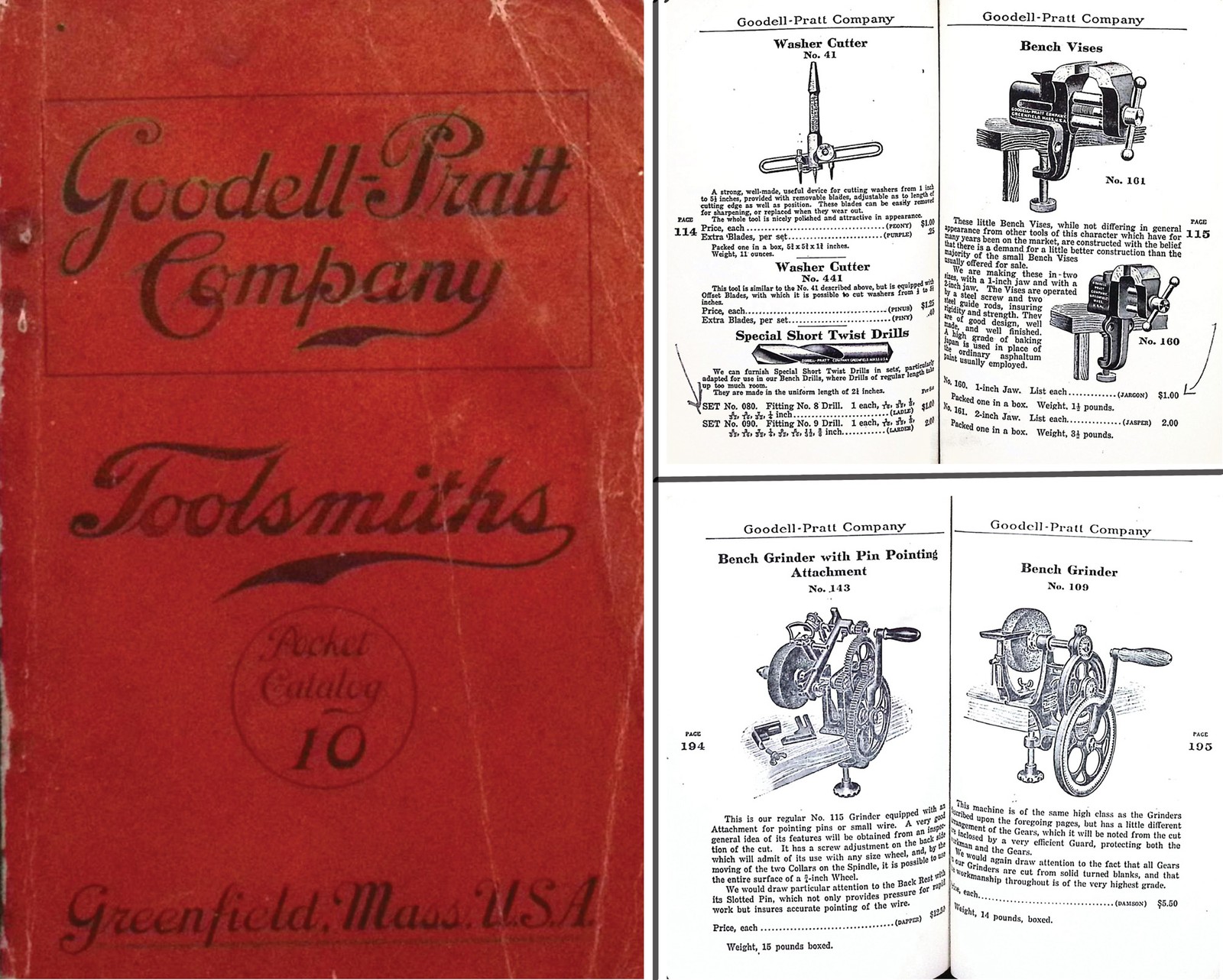 Orig. Goodell-Pratt Co. General Line Catalog No. 10- 304 Pgs – mjdtoolparts