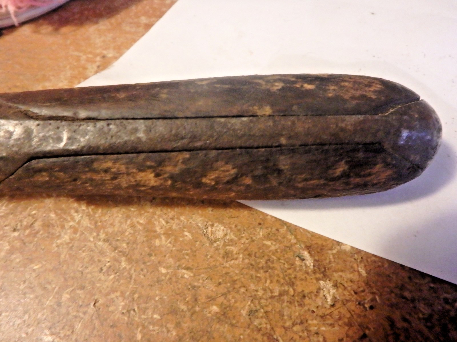 4S- vintage 9″ open end 1 1/16″ wrench- H.D. Smith PERFECT HANDLE – wood handle