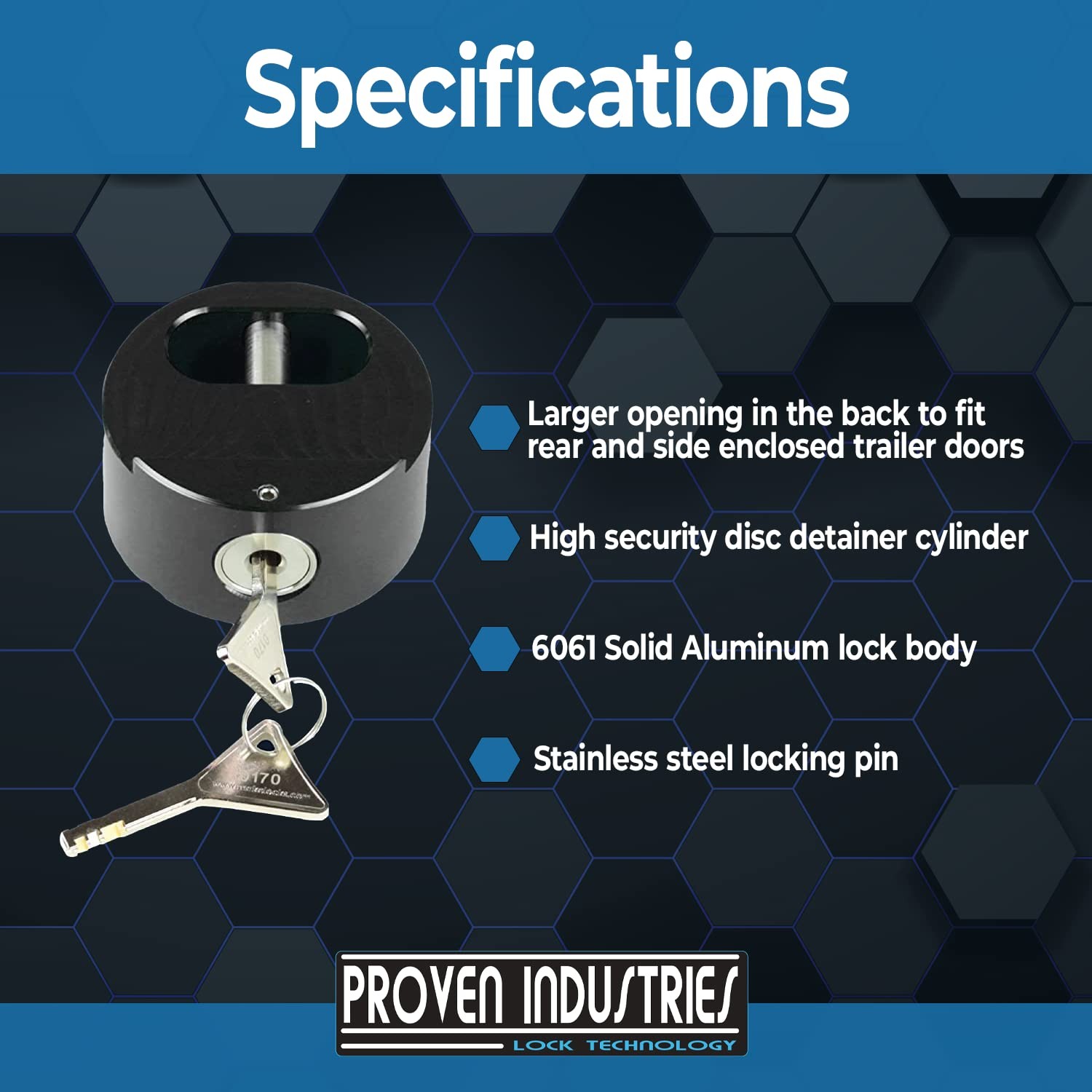 Puck Lock Set Model 400XL 3-Pack Hidden Shackle Keyed Alike 6061 Aluminum